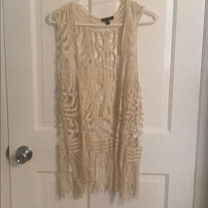 Fringe shawl top